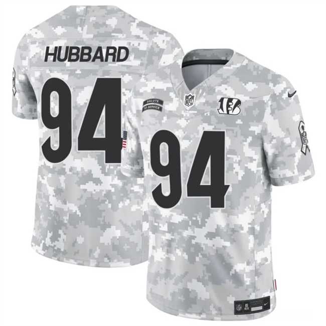 Mens Cincinnati Bengals #94 Sam Hubbard 2024 F.U.S.E Arctic Camo Salute To Service Limited Stitched Football Jersey Dzhi->cincinnati bengals->NFL Jersey